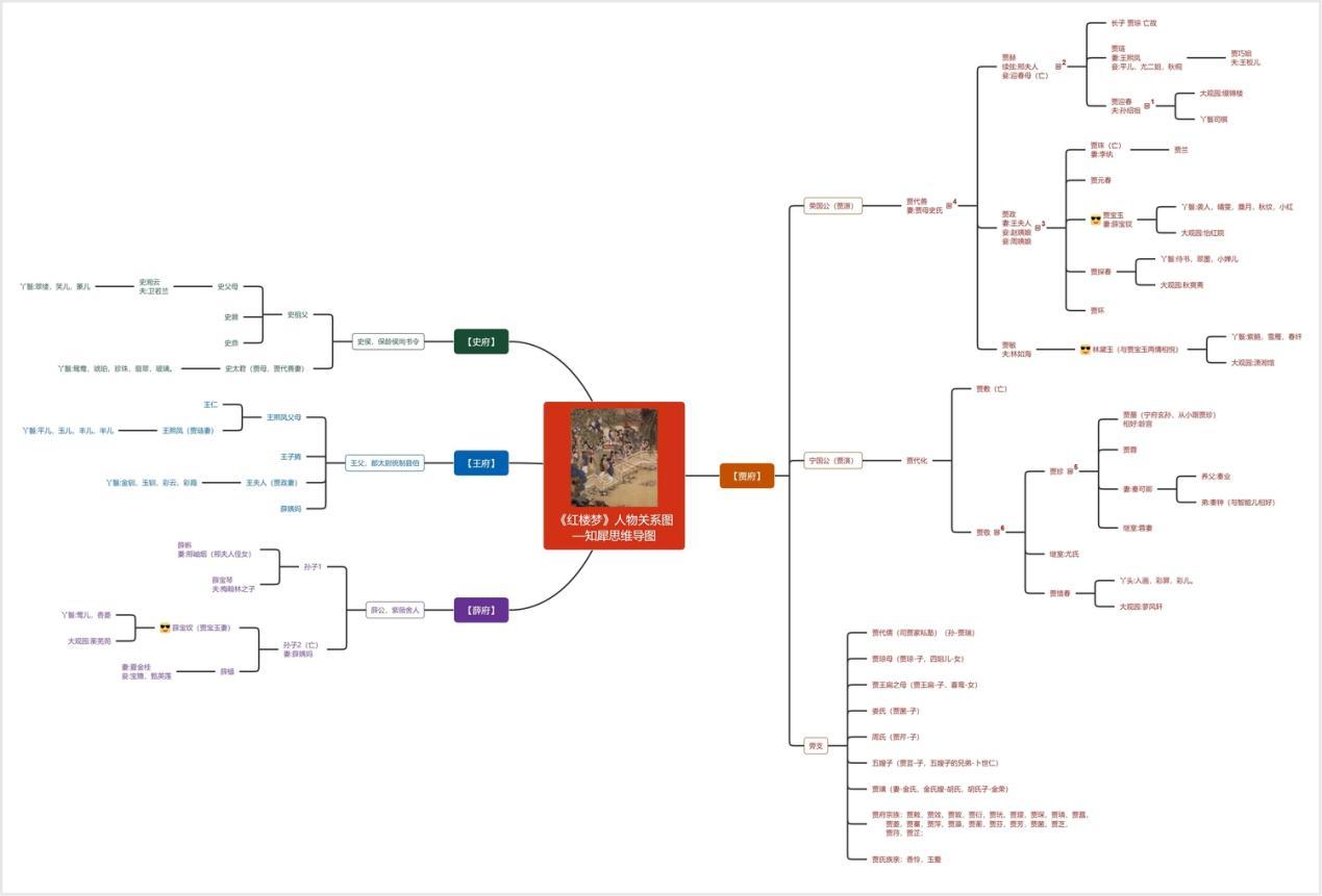 紅樓夢思維導圖合集整理簡單又漂亮的清晰腦圖