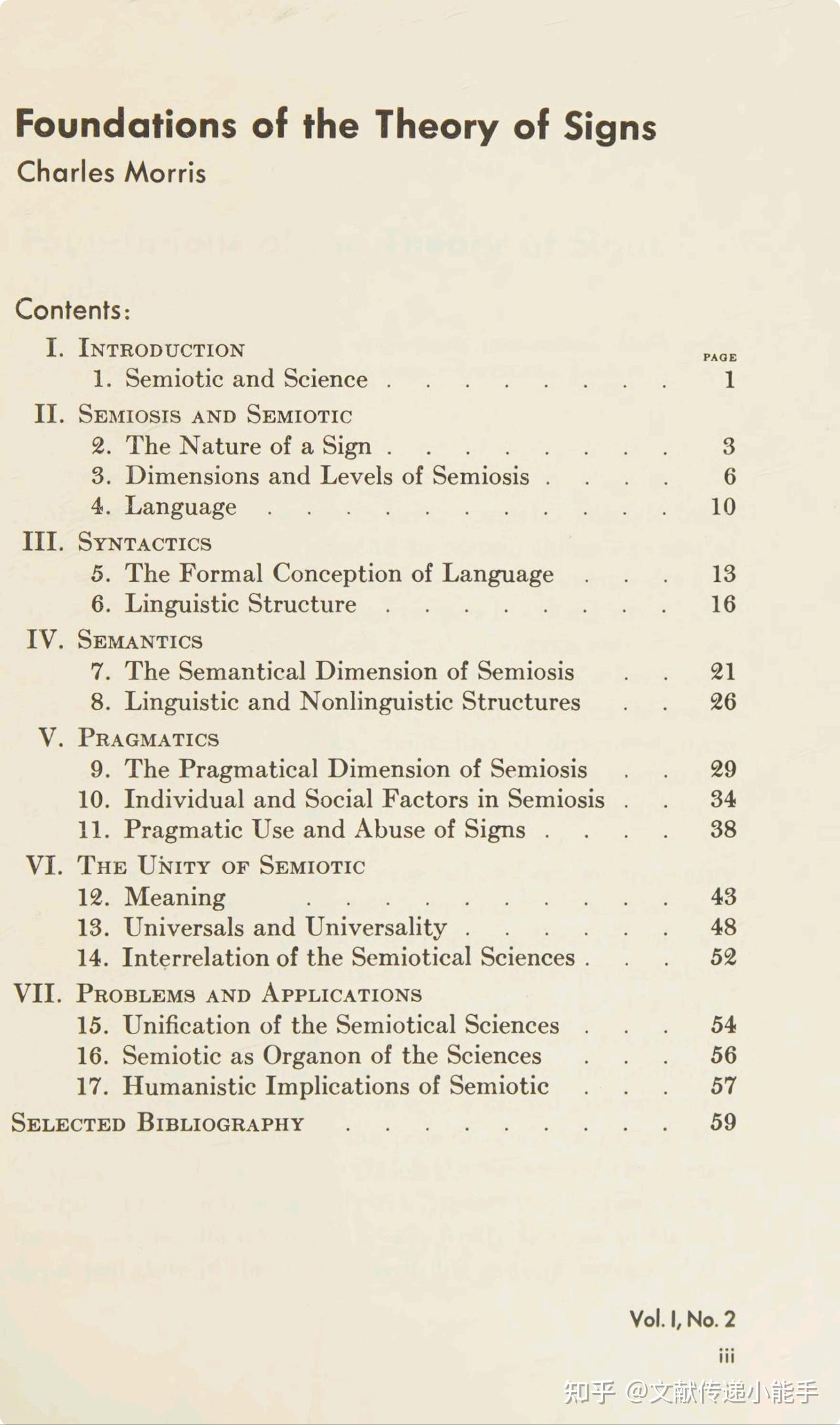  foundations of the theory of signs by morris charles w