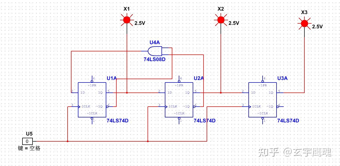 multisim流水灯LED灯图片