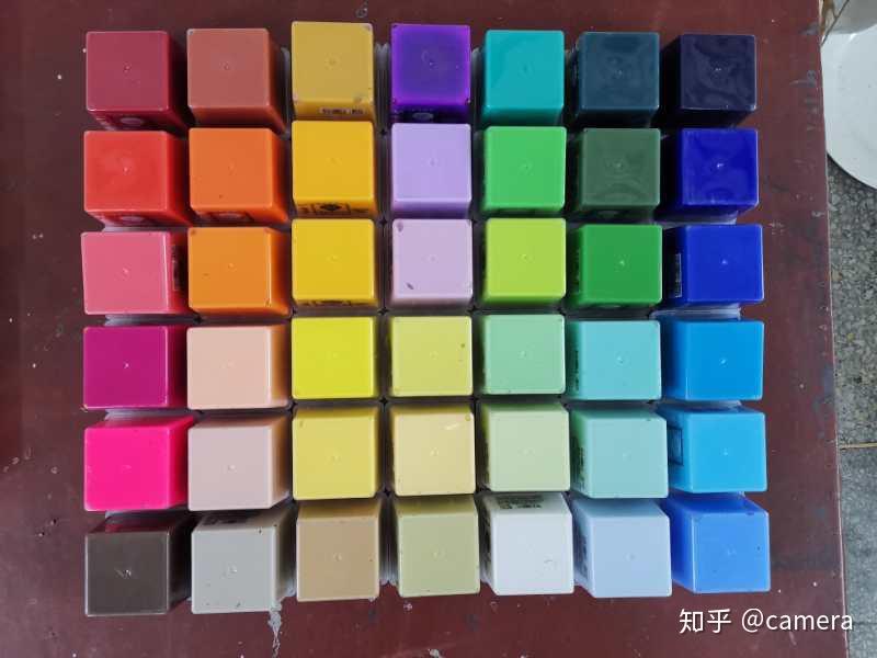 颜料排序,刚上高一买了盒果冻水粉不小心散落在地上,这个怎么摆放才是