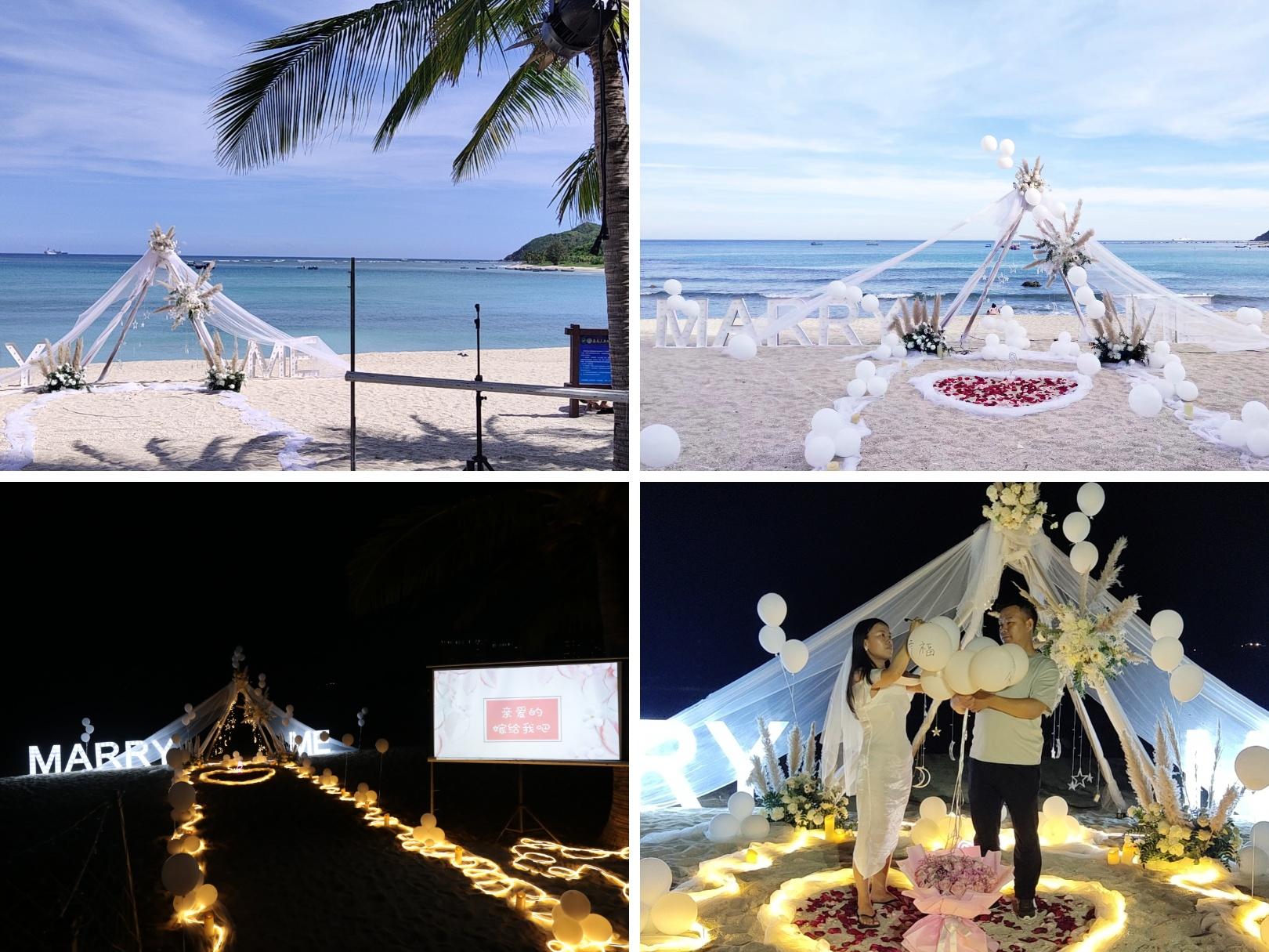 【宁波沙滩求婚】精致白色三角