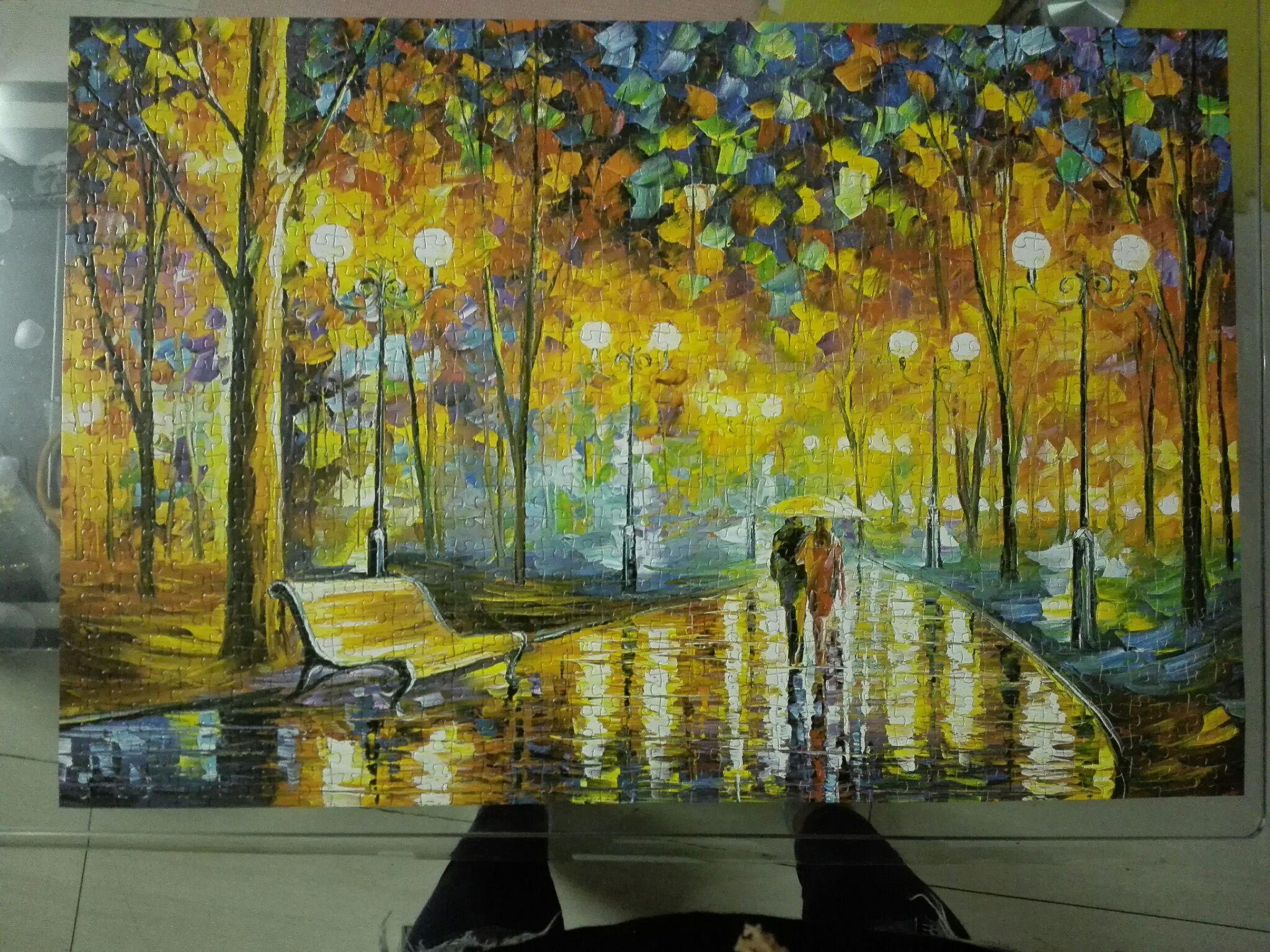 1000片的雨夜漫步拼图要怎么拼啊?从哪入手啊?