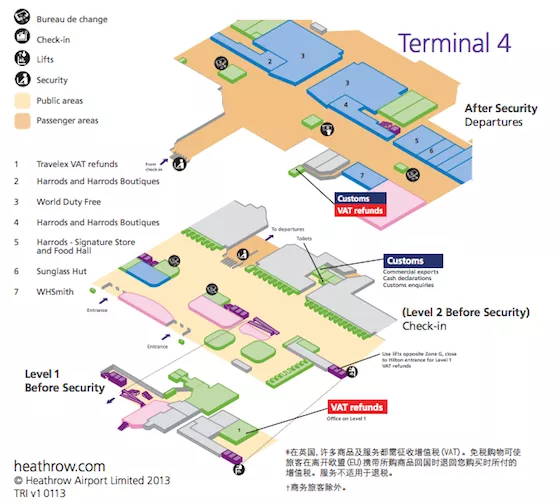 希思罗机场平面图图片