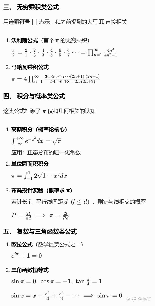 神奇的π=3.14159265358979323846… ： （大写 Π） - 知乎
