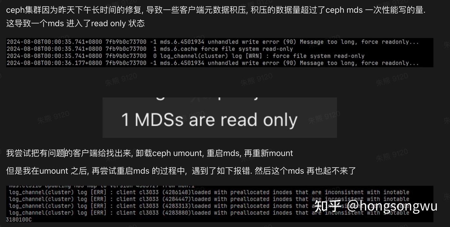 Ceph集群灾难性恢复01 --- 我的osd,mds起不来啦 - 知乎