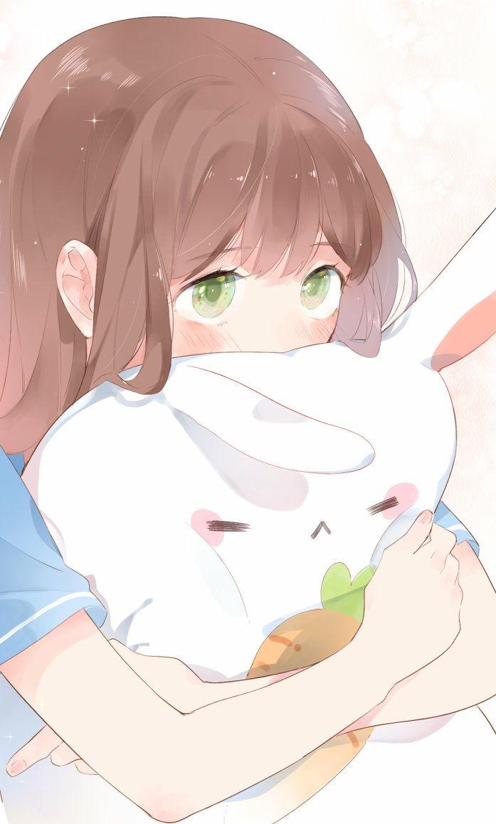 有没有女生抱着兔子的图片壁纸或头像
