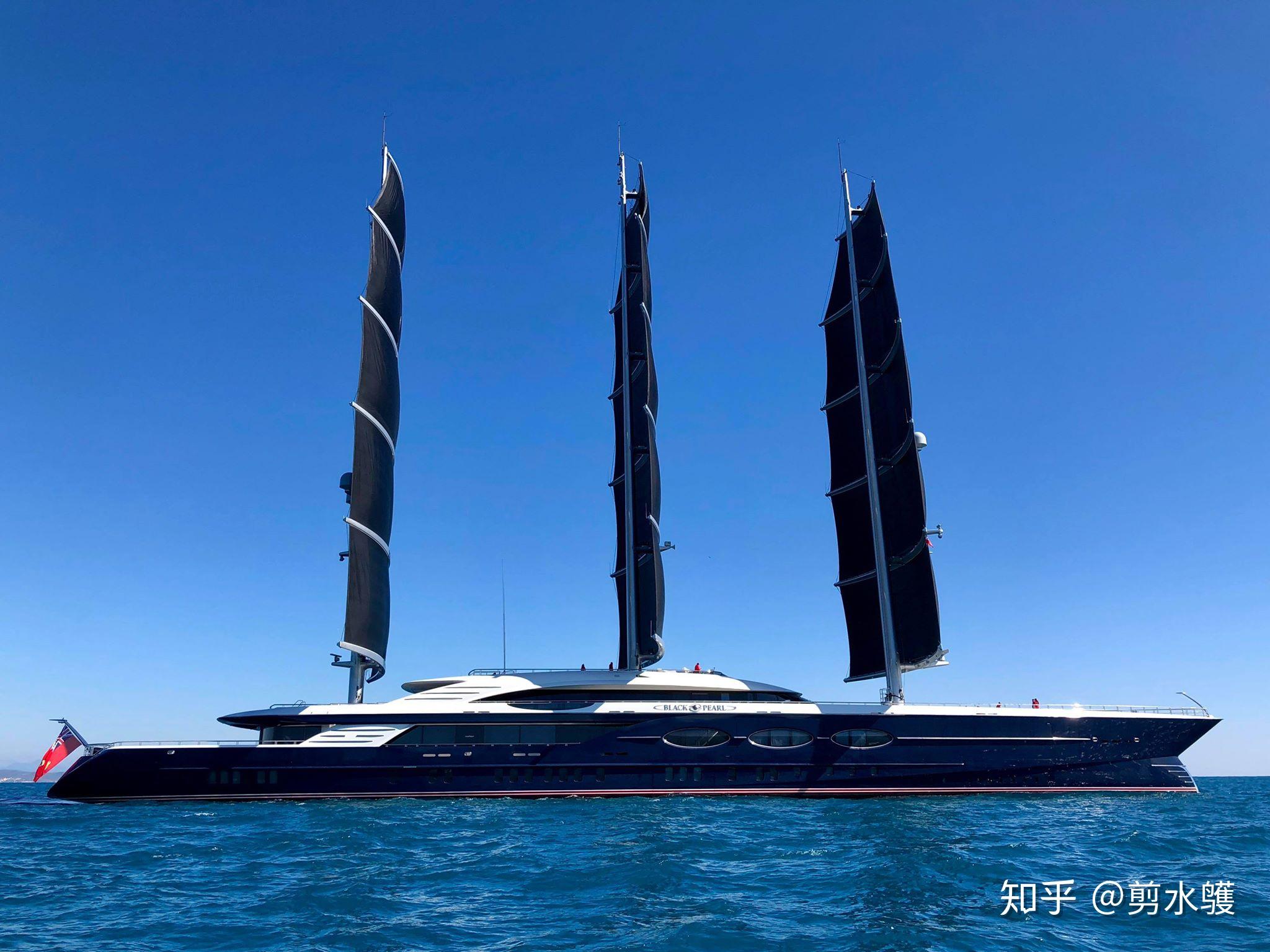 黑珍珠号大型豪华风帆游艇,造价 2 亿刀,长 106.