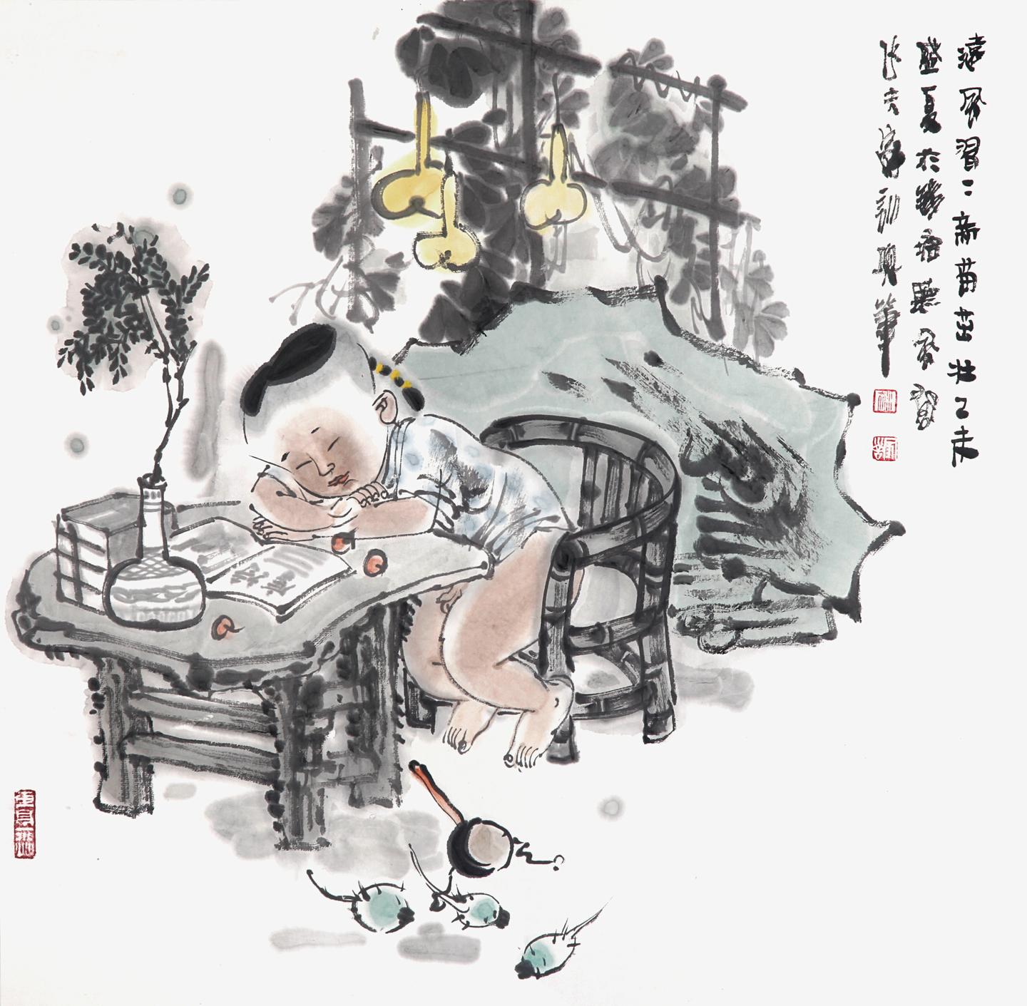 用心再现生活中的美王家训的人物画风致不俗