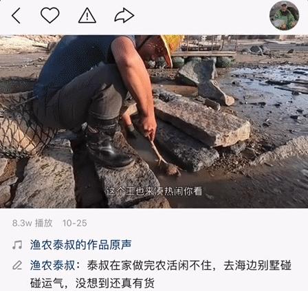 指尖划过课程广场,参差万千行业的作品和课程:泰叔一面靠赶海满载丰收