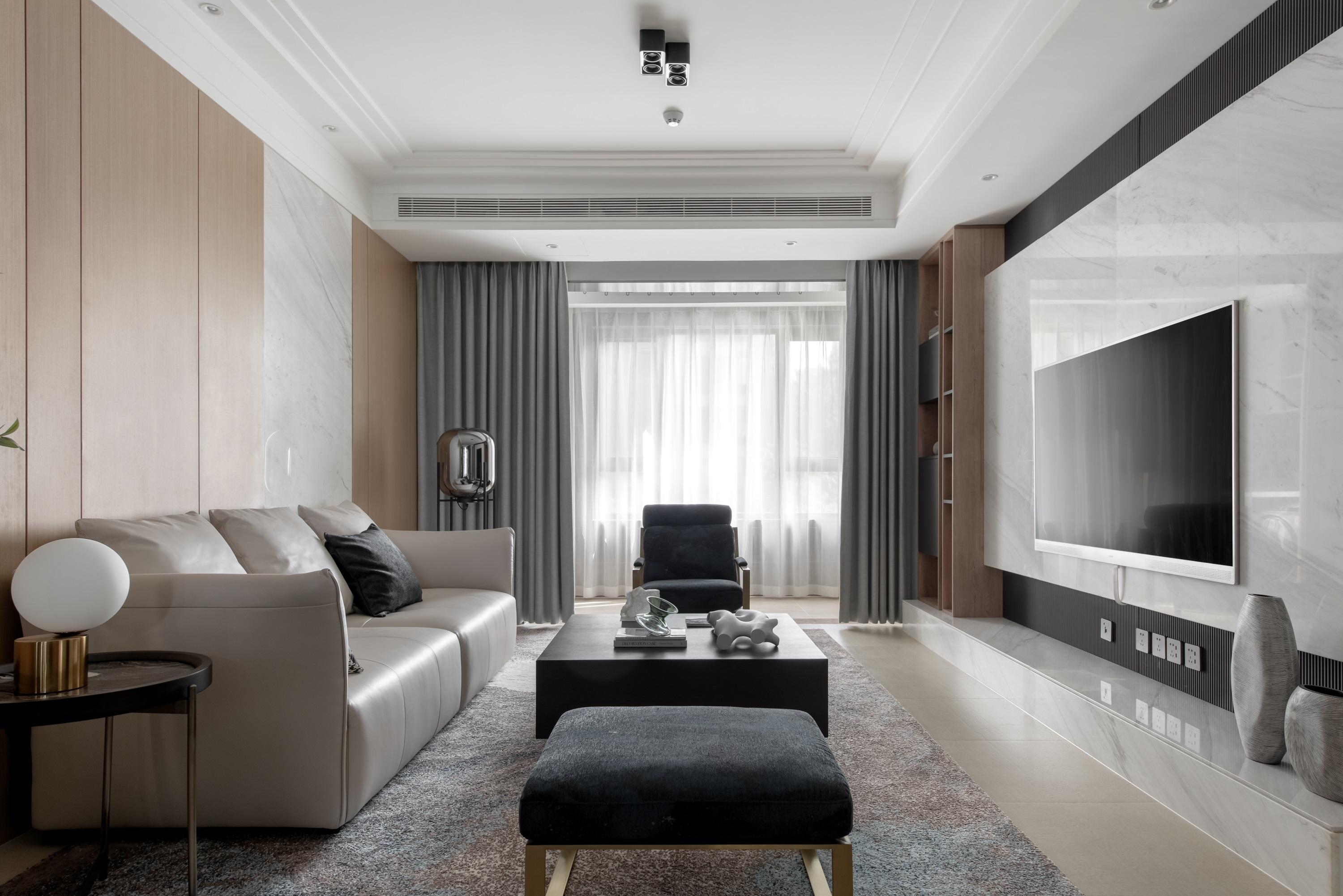 软装装修125㎡三室简约风善用木质元素微改软装搭配简约又高级