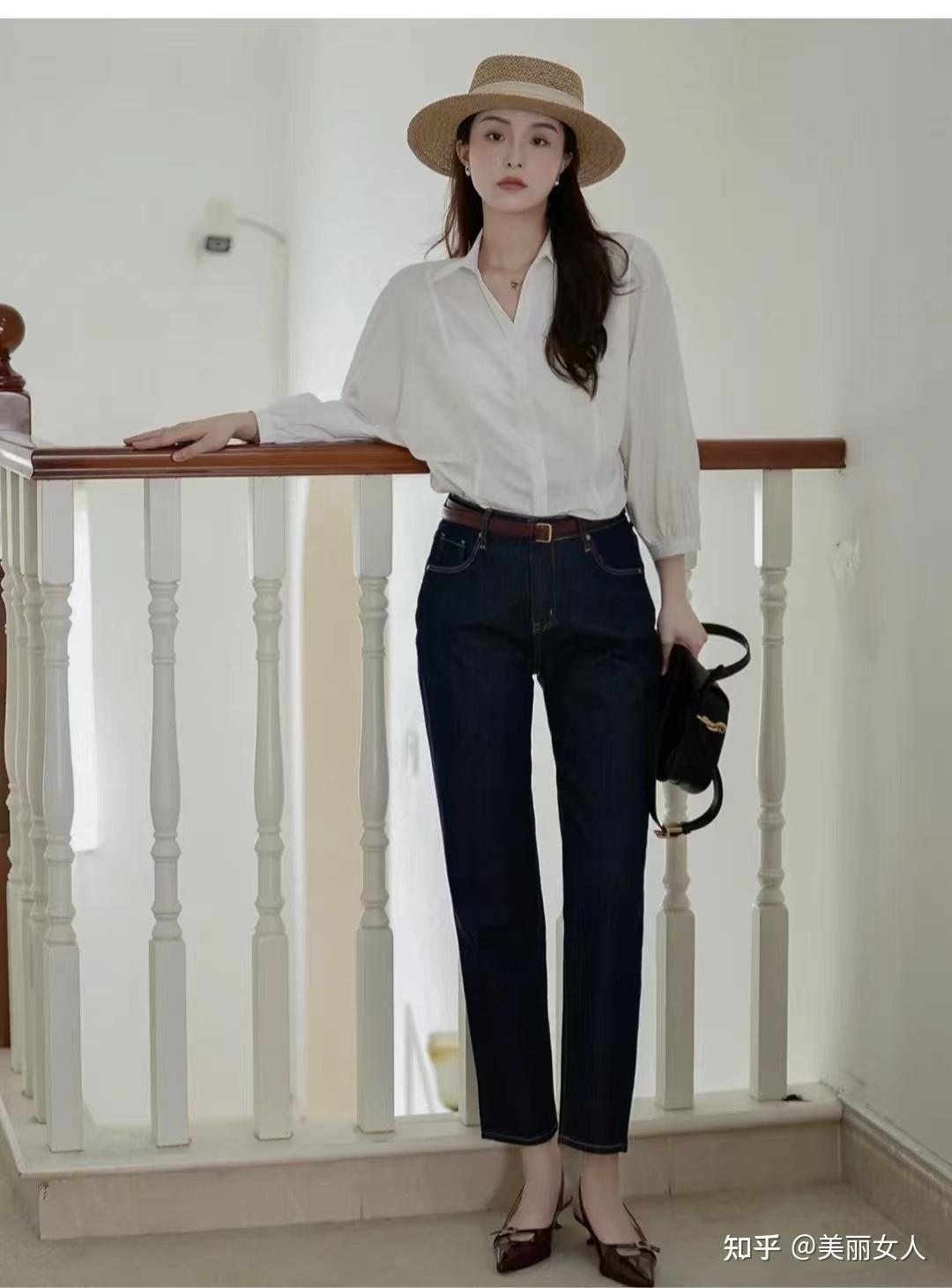 白衬衫牛仔裤搭配什么鞋子好看