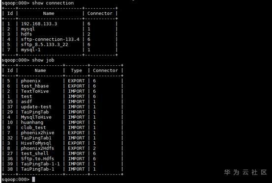 教你如何使用FusionInsight SqoopShell