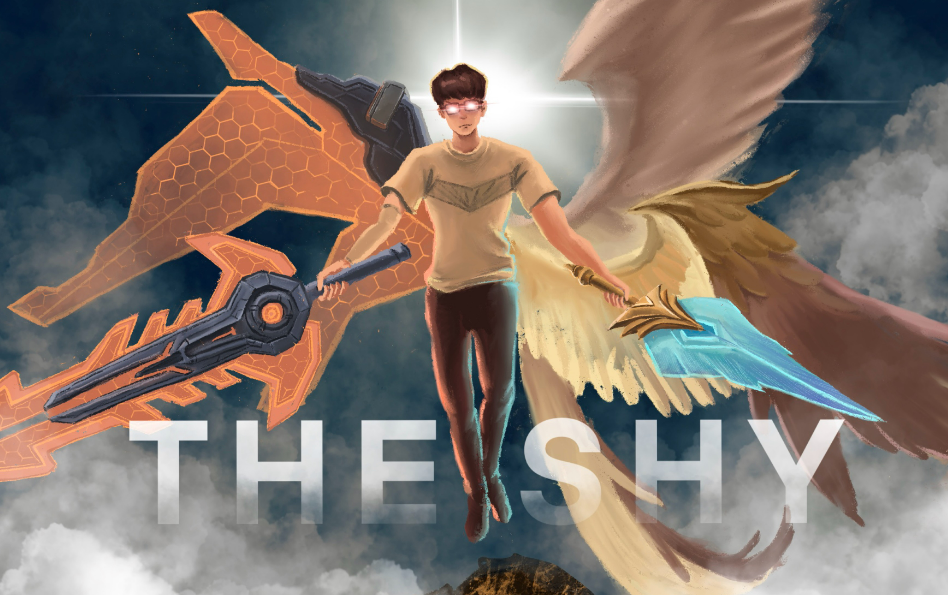 一半天使一半恶魔theshy的剑魔和天使,左边是剑魔的