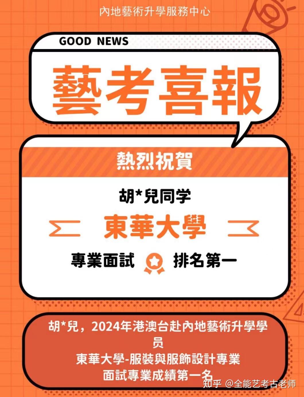 不好意思东华大学艺术类前四名同学我们占了三个人