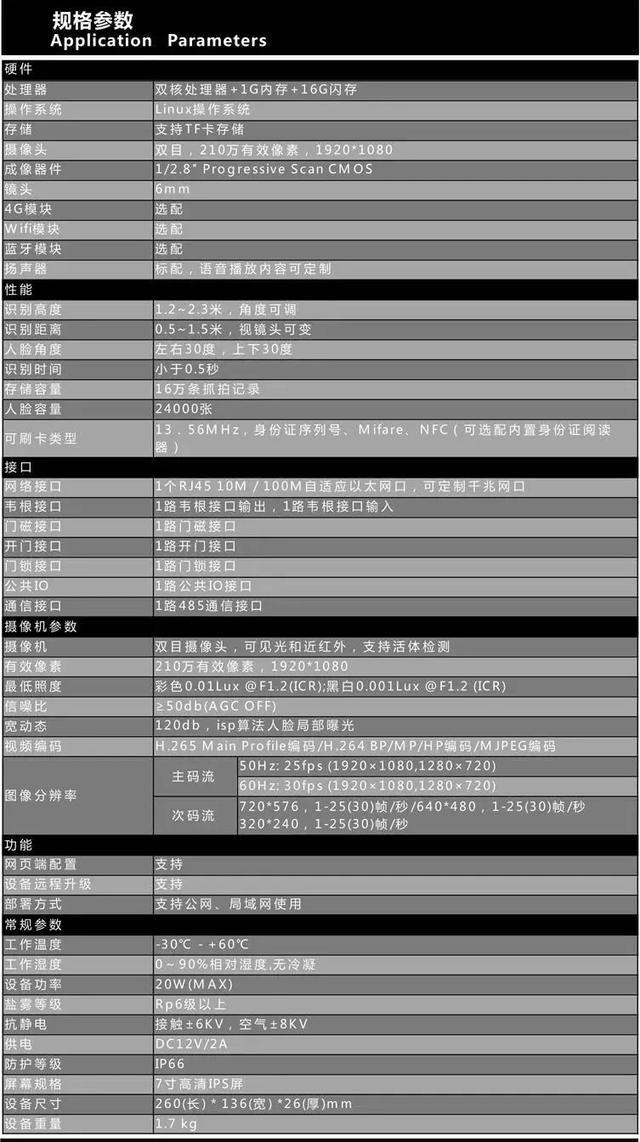 门禁一体机系列
