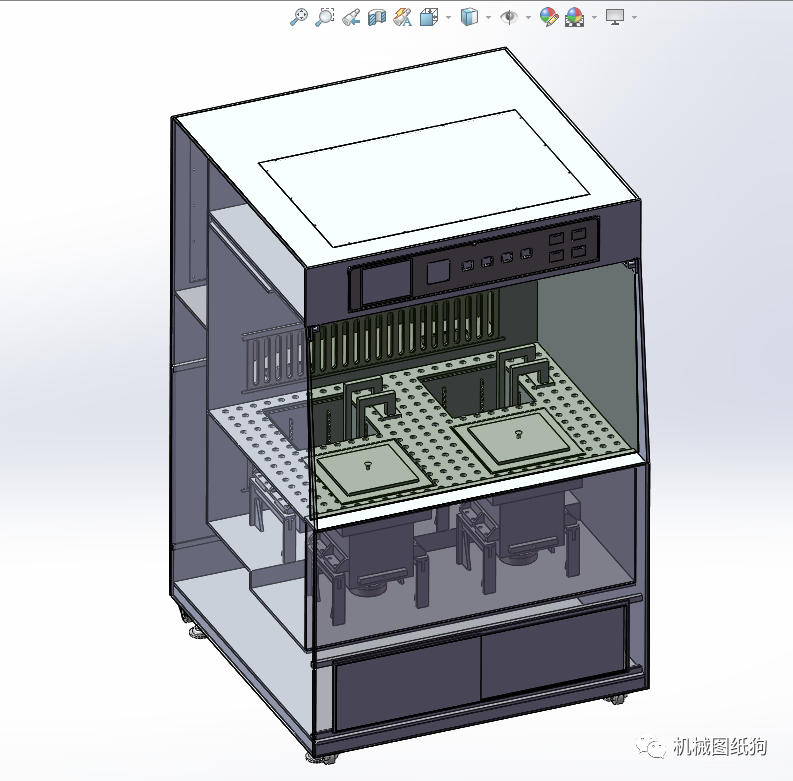 【非标数模】四槽硅片清洗刻蚀机3D图纸 Solidworks 附step - 知乎