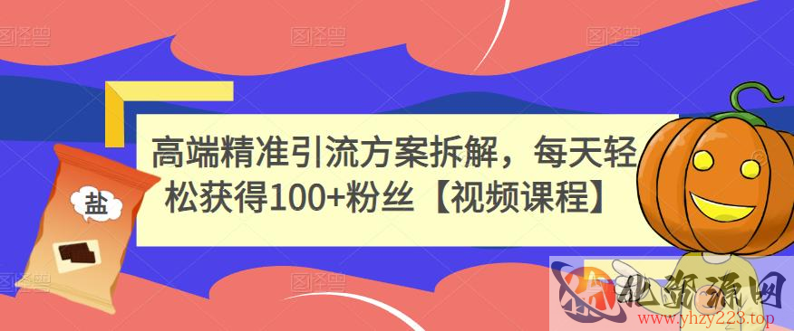 高端精准引流方案拆解，每天轻松获得100+粉丝【视频课程】插图