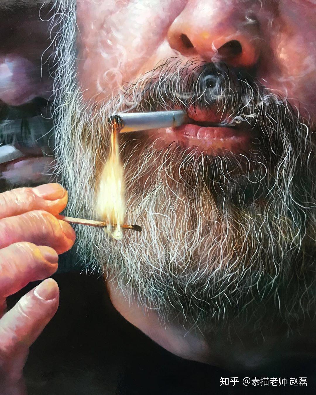 是得抽多少烟才能画出这么帅的油画