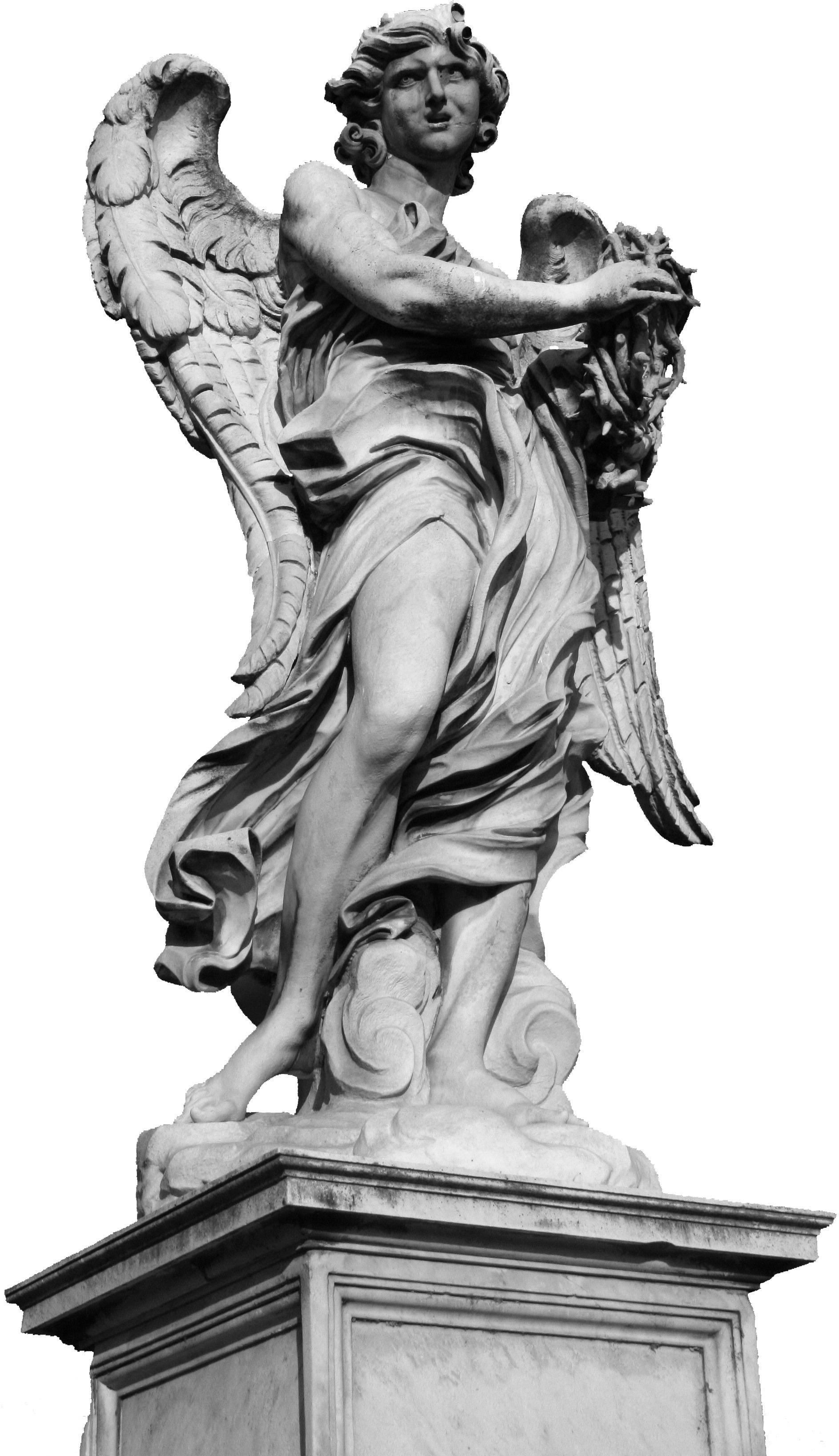 激光啄木鸟雕刻素材之灰度图天使雕塑