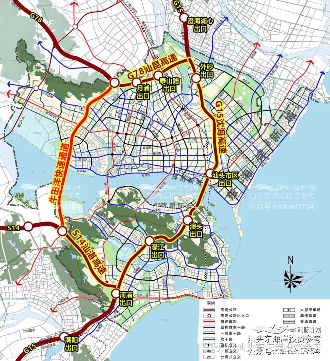 手绘高清路线图看汕头未来大交通网与城市发展的关系... - 知乎