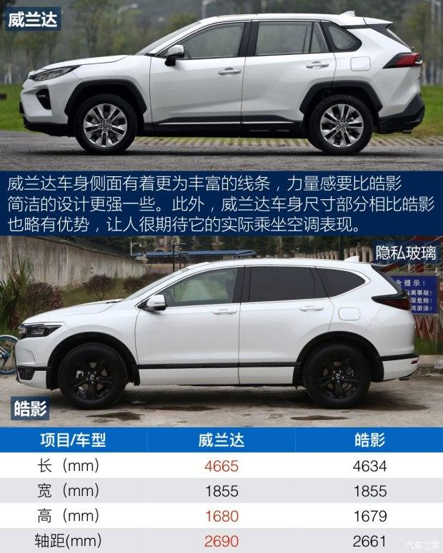 新一轮厮杀丰田威兰达对比本田皓影