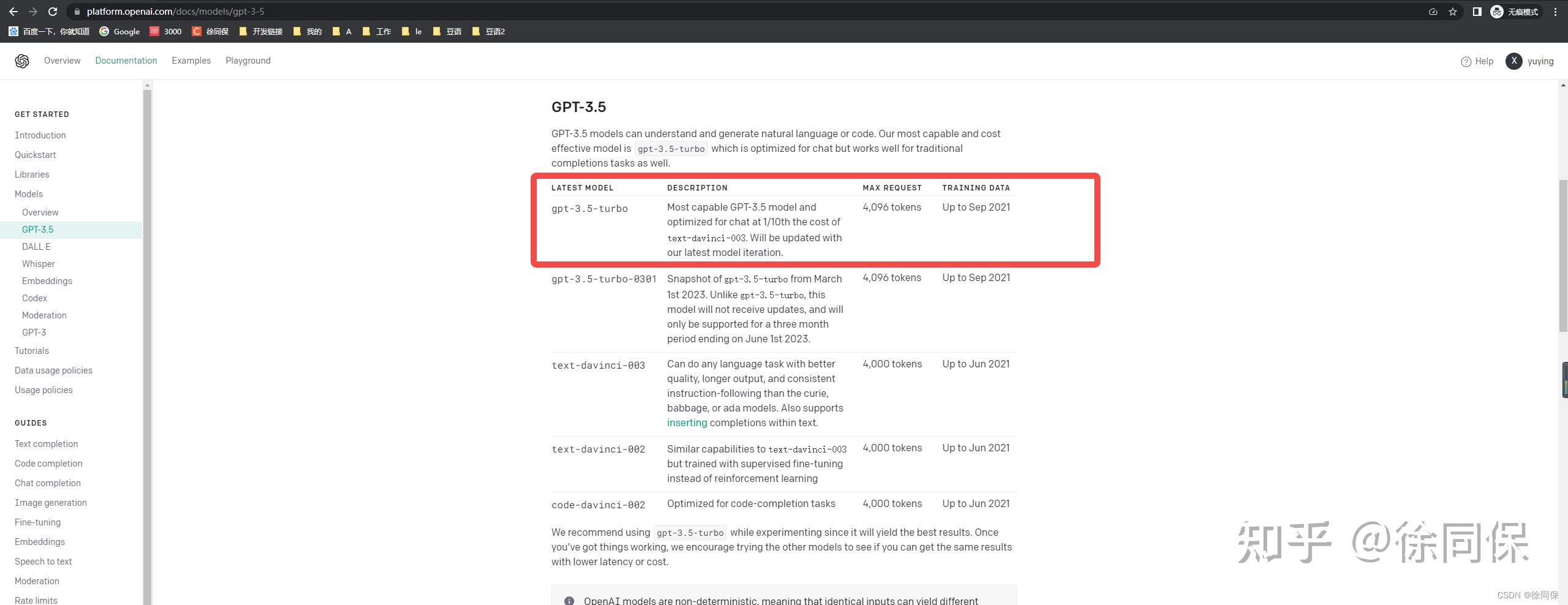 Openai chatgpt api gpt 3 5 turbo 