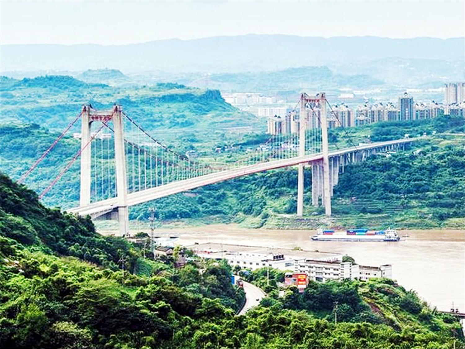 青草背长江大桥图片