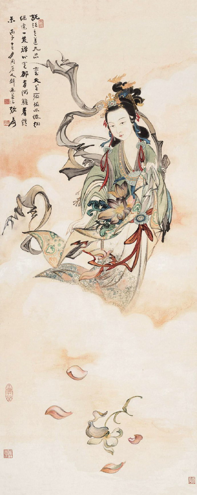 张大千人物画敦煌佛像仕女图】 - 知乎