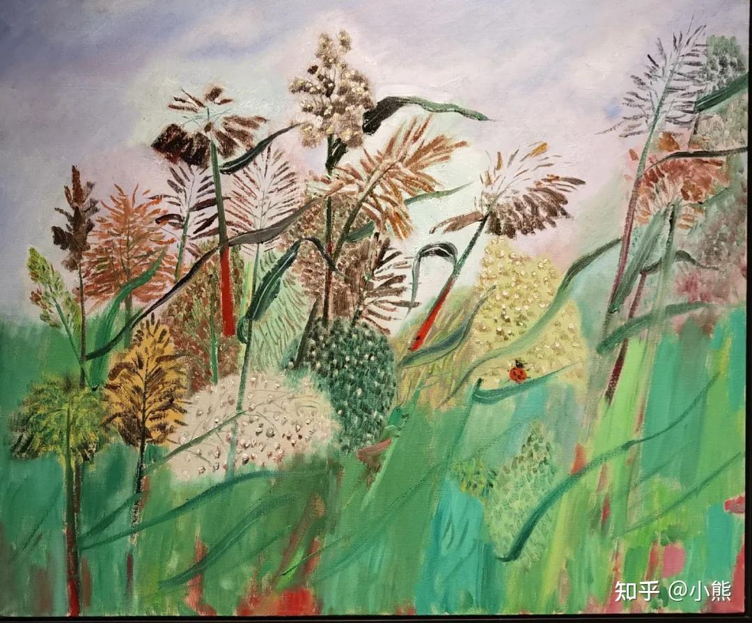 王克举油画高梁棉花和芦苇