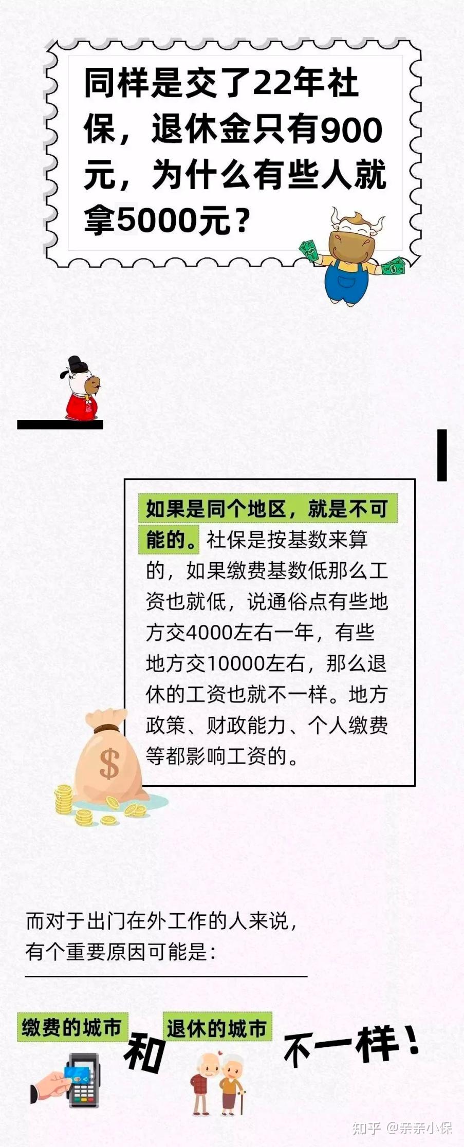 都缴了15年社保,为什么有人养老金拿5000,有人只能拿900? - 知乎