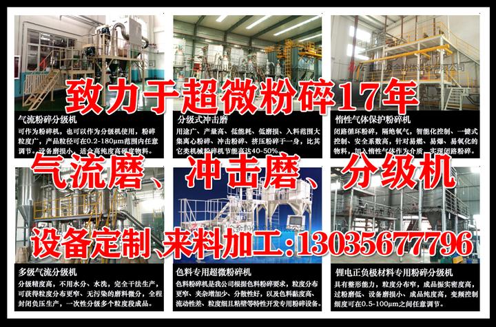矿业、磨料、非金属矿等超微粉体材料代加工