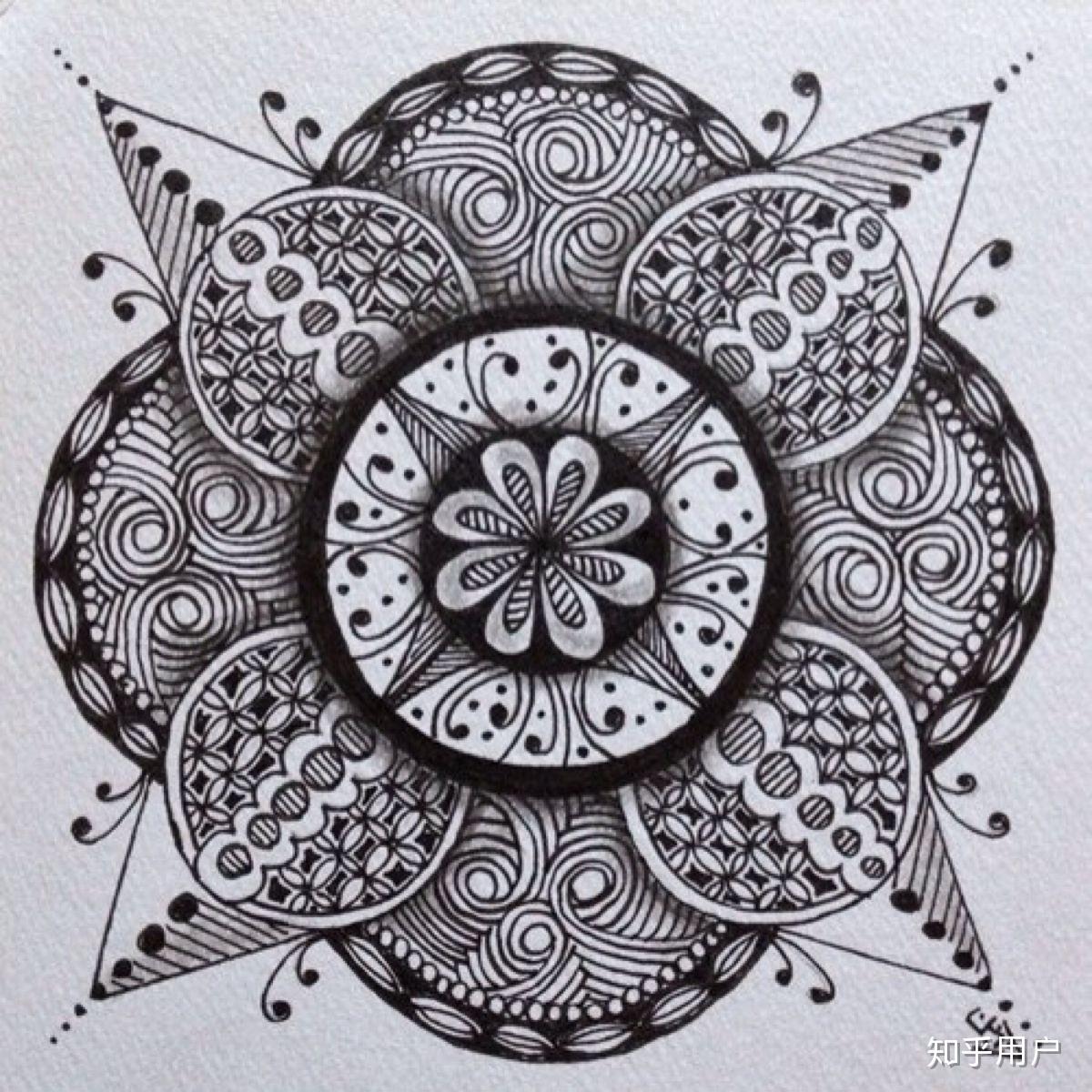 一种画法先画出轮廓再填充各种图案有点像线描但不是线描原创是一对