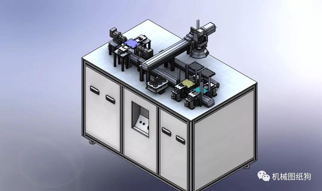 非標數模光學檢驗機3d數模圖紙solidworks設計附step格式