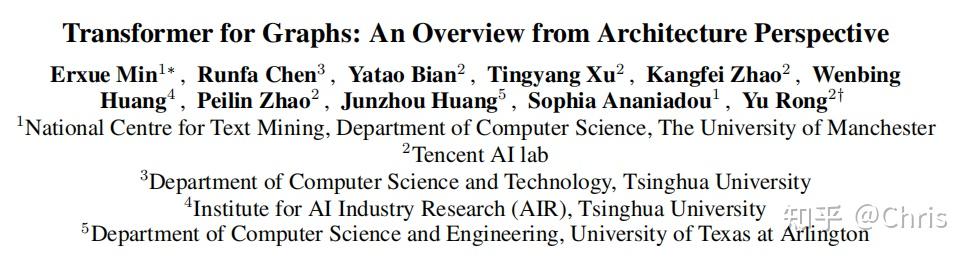 Transformer for Graphs: An Overview from Architecture Perspective - 知乎