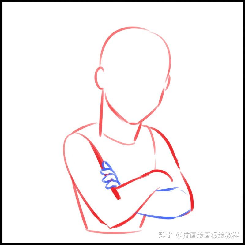 侧面双臂抱胸2(右臂向上)