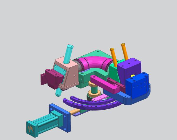 经典60个圆弧抽芯结构动图欣赏