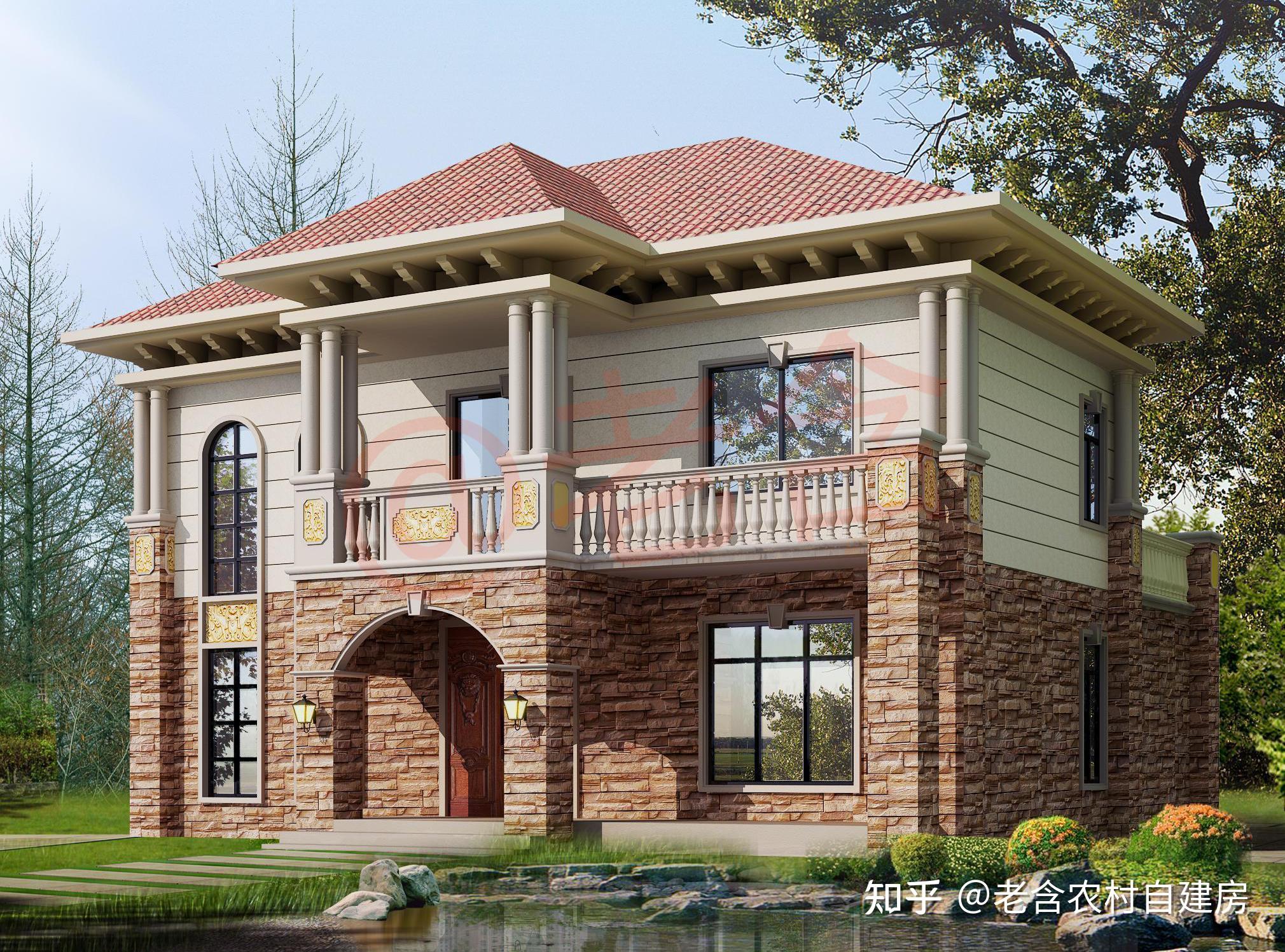 1111米农村二层别墅经典欧式风格大气端庄附带全套施工图