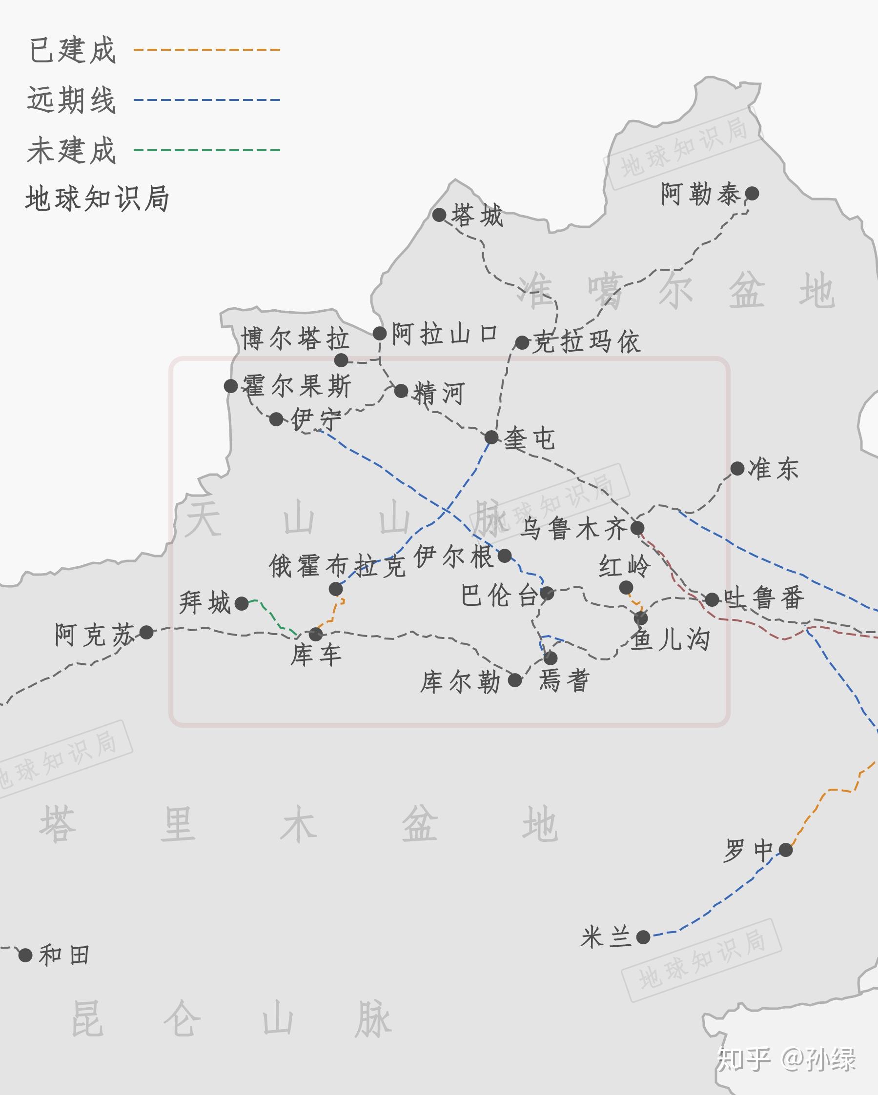 新疆火车路线铁路图图片