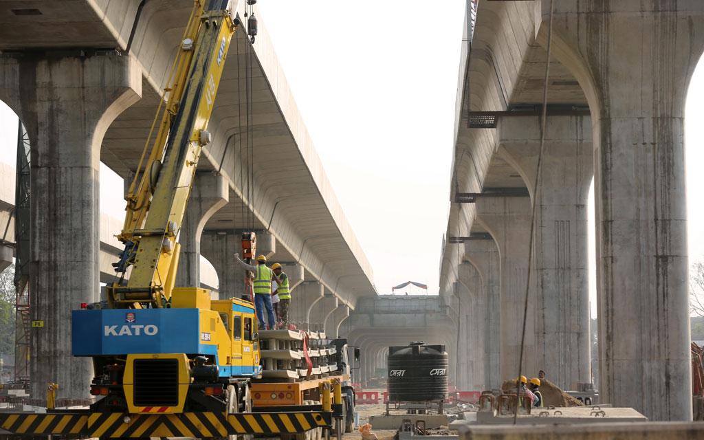 达卡在建地铁项目的资料照片赛义德·扎基尔·侯赛因/达卡论坛报