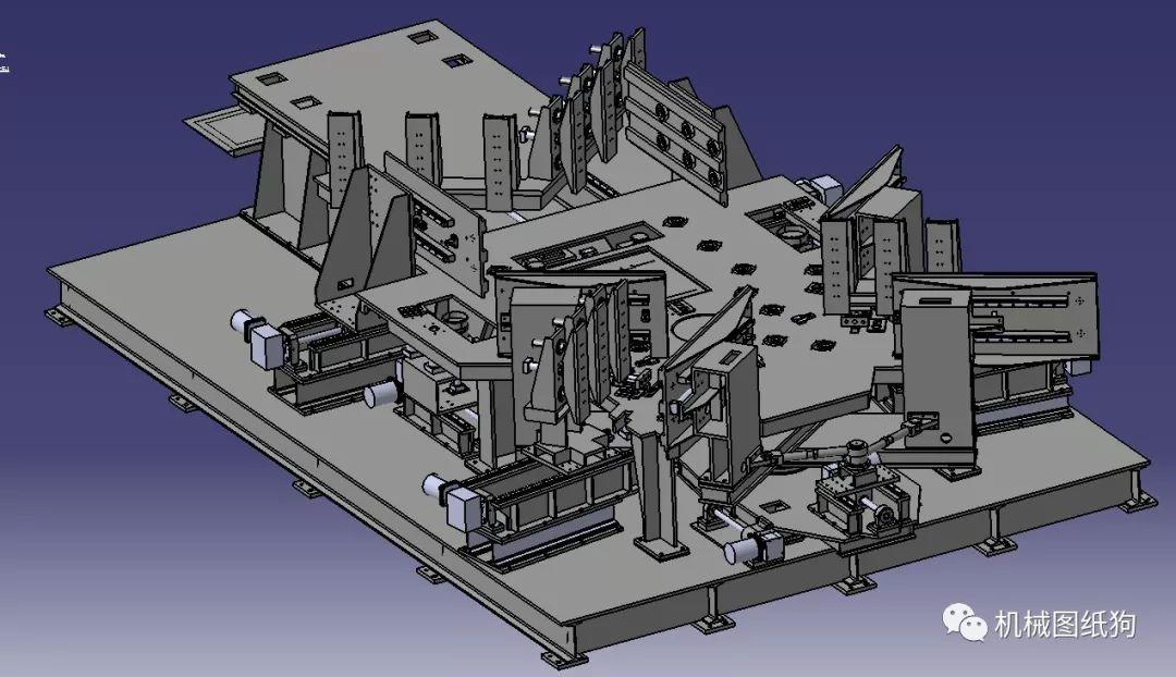 工程機械轉塔組對焊接工裝3d模型圖紙igs格式