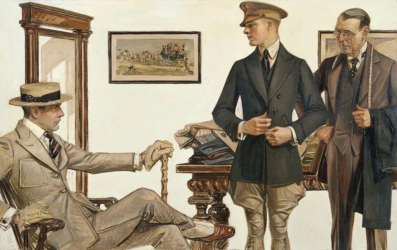 Jcleyendecker 美国黄金时代“绅士的品格”，性感又时髦插画分享 知乎 