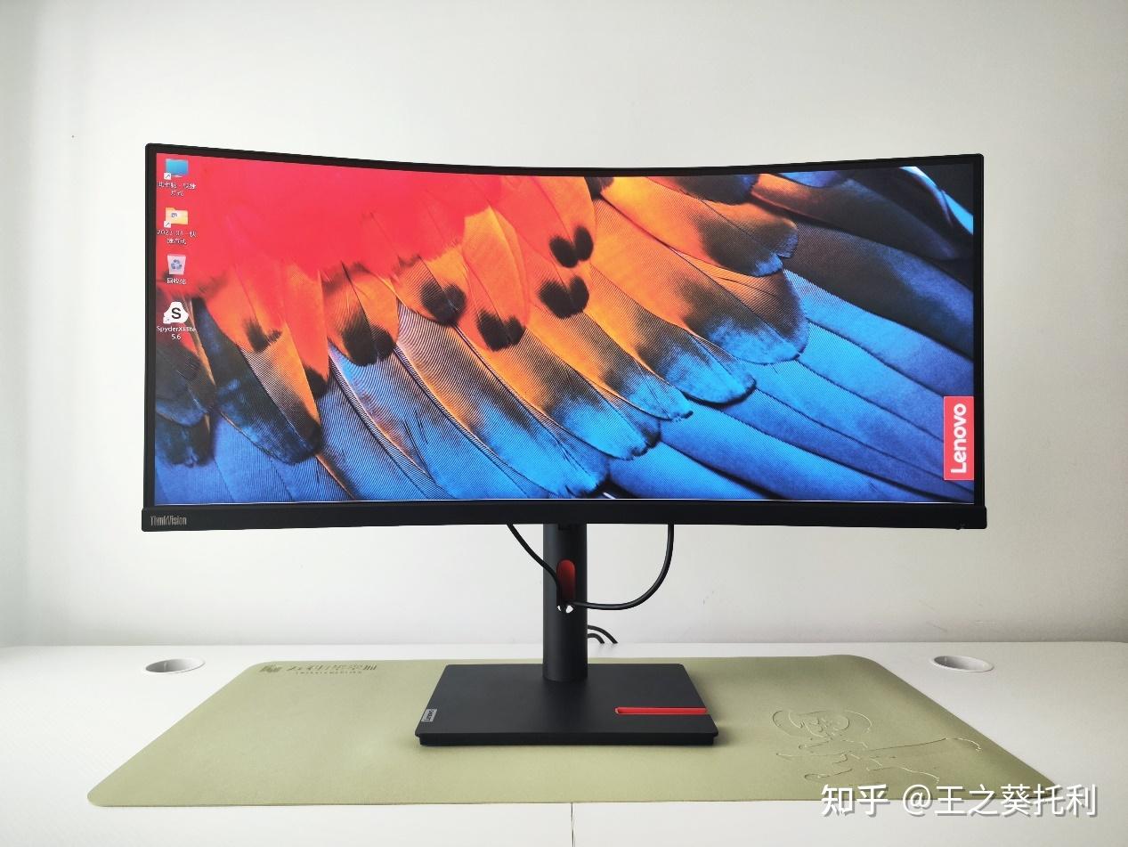 超宽屏商用办公显示器推荐联想thinkvisiont34w30拥有超宽屏4k显示器