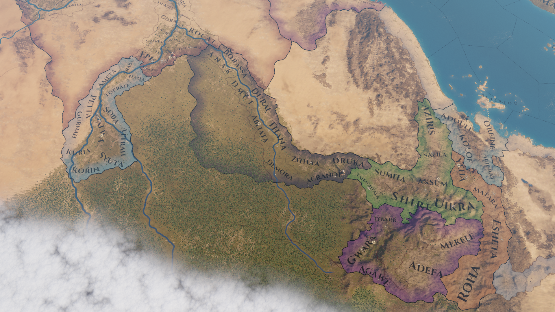 politically the ethiopian highlands at the start of imperator