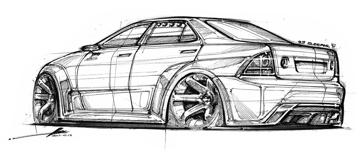 设计师matthewparsons的汽车工业设计手绘手稿41p