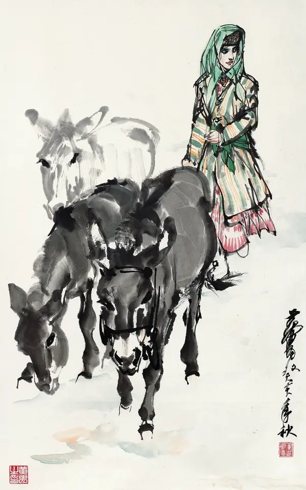 英雄与马共天下——黄胄新中国人物画巨制《驯马图》 - 知乎