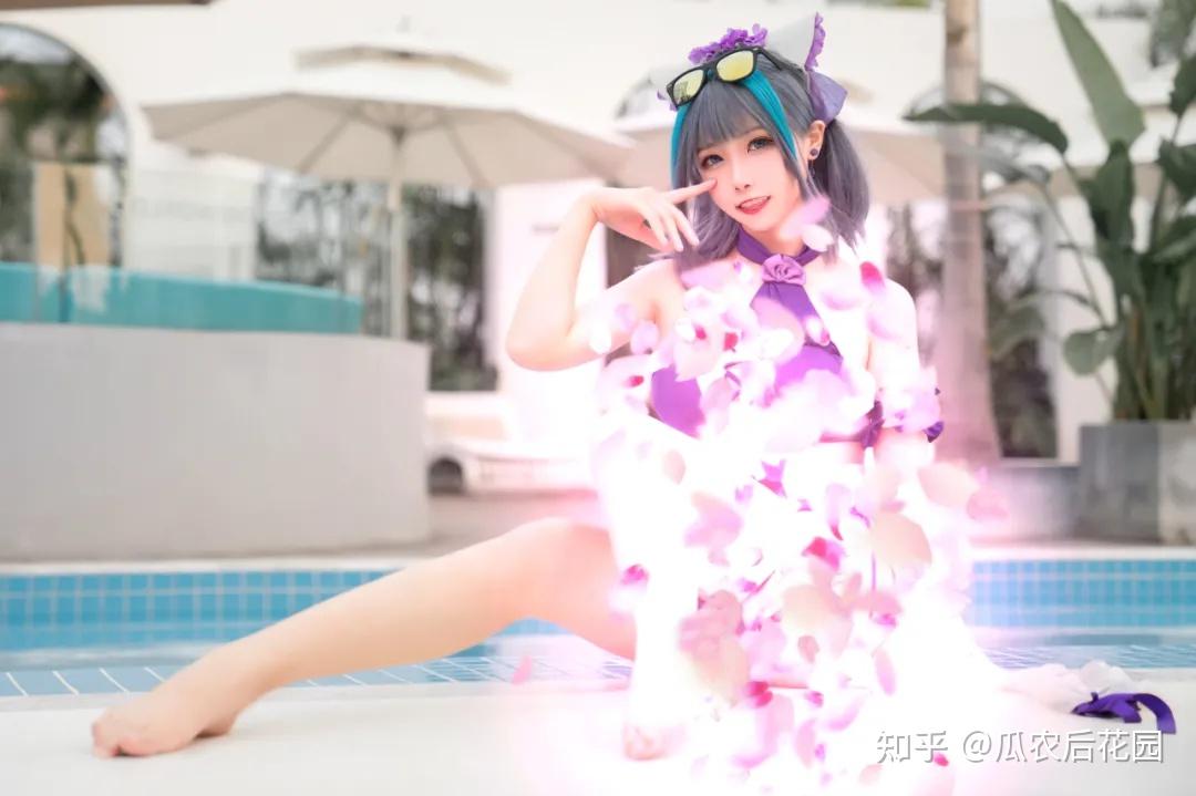 momoko葵葵碧蓝航线柴郡泳装cos图包