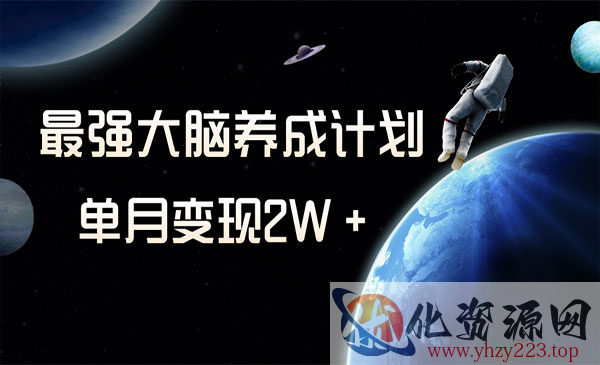 《最强大脑养成计划》一个月变现2W＋_wwz