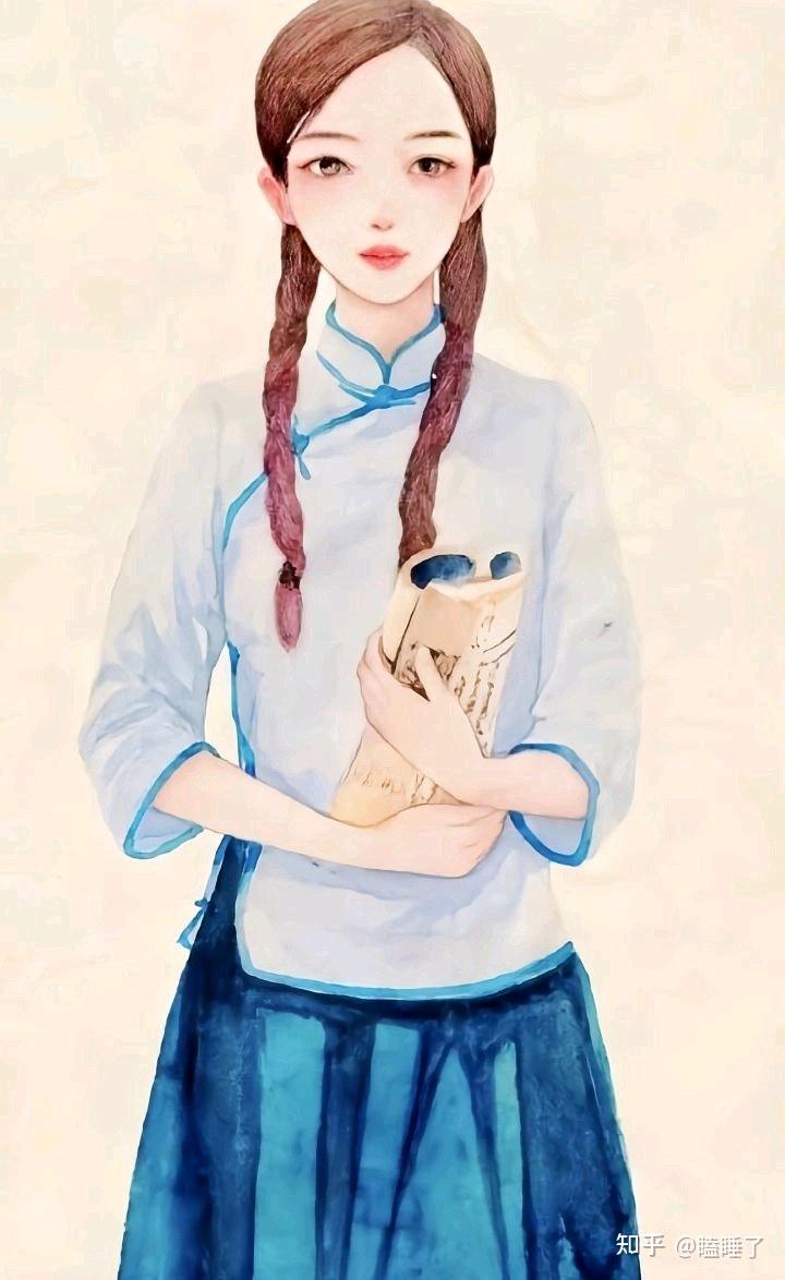 陆梅《旗袍时尚情画》|"阴丹士林蓝"——一个时代的颜色
