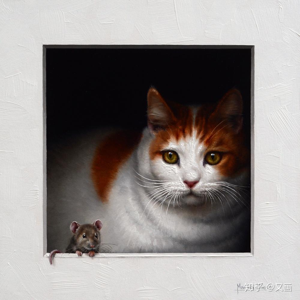 一组超可爱的创意写实油画 | 你见过给动物画肖像的吗?