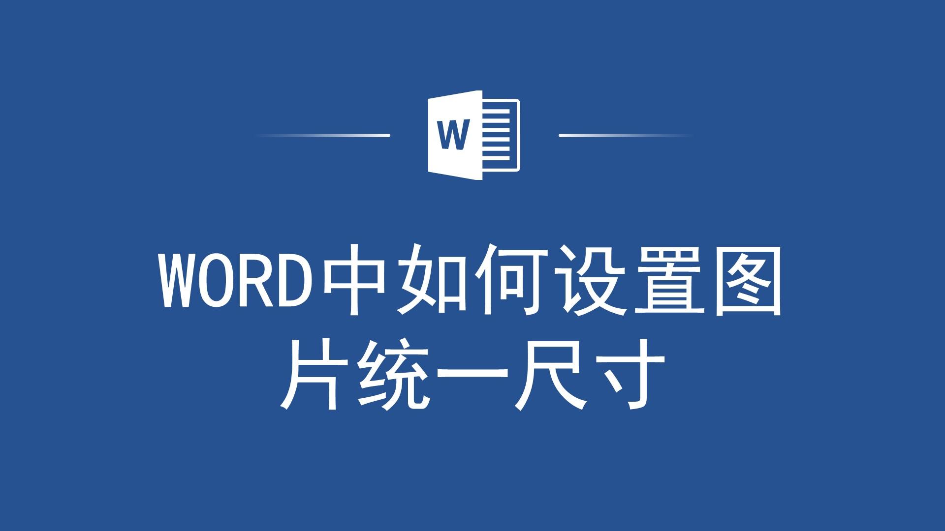 word所有图片统一尺寸图片